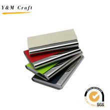 Promotion Gift Customized Stainless Steel Genuine Leather Business Card Holder (M05054)